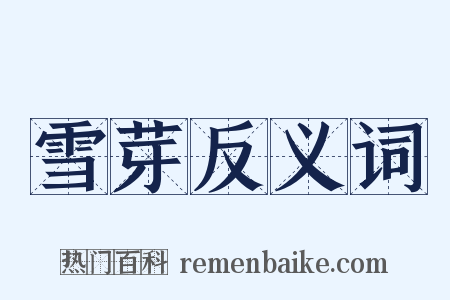 雪芽反义词是什么意思的图片